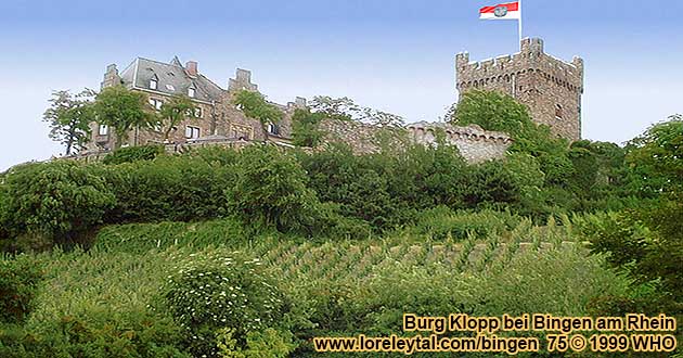Castle Klopp near Bingen on the Rhine river